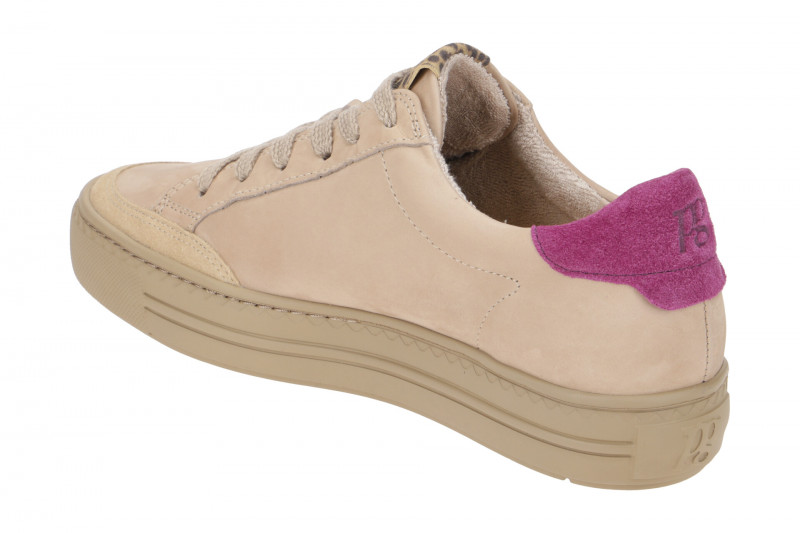 Paul Green Sneaker Schuhe beige lila Nubuck 5114