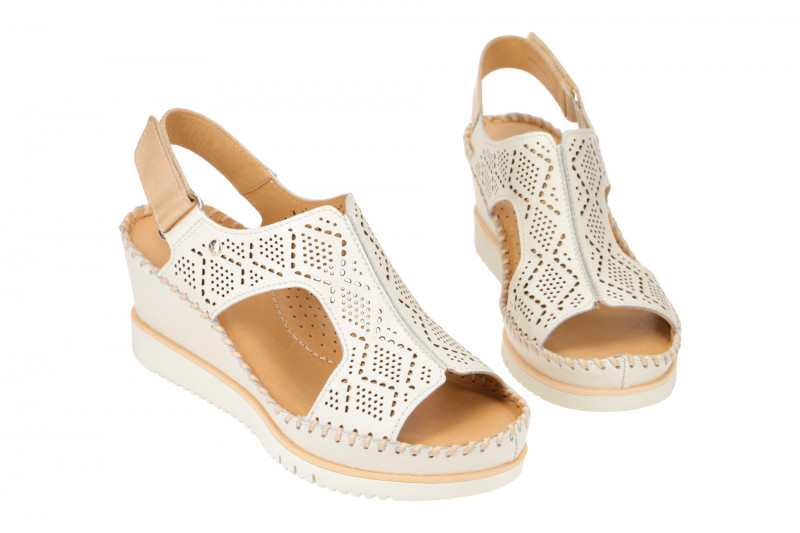 Pikolinos Aguadulce Plateau Keil Sandale weiß W3Z-1775C1