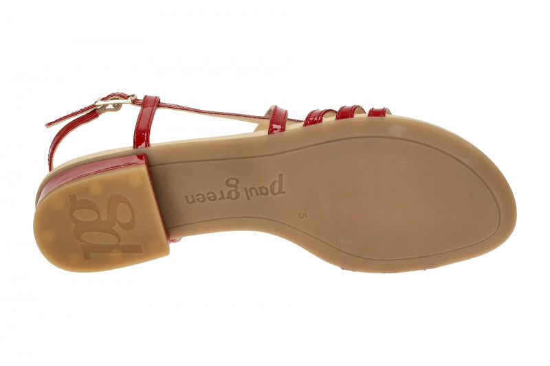 Paul Green Sandalette rot lipstick Lack 7621