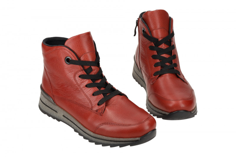 ARA Osaka Stiefelette rot chilli Warmfutter H-Weite 12-24543