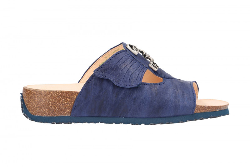 Think Mizzi Pantolette indigo blau Klett
