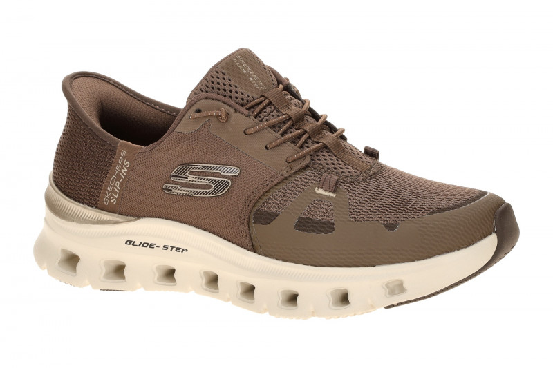 Skechers Glide Step Schuhe braun Damen SLIP INS 150438