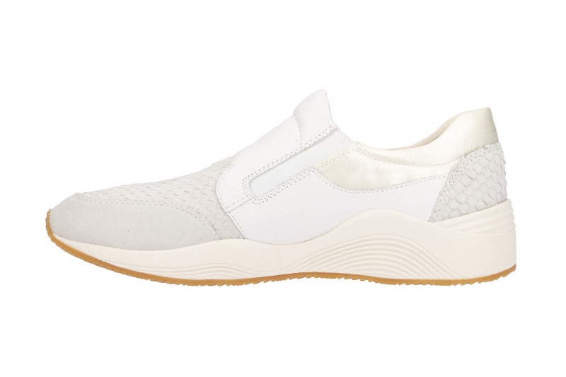 Geox Schuhe Slipper Omaya weiß grau