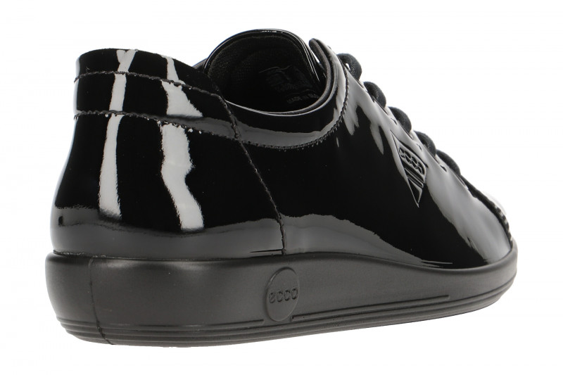 Ecco Soft 2 Schuhe schwarz Lack
