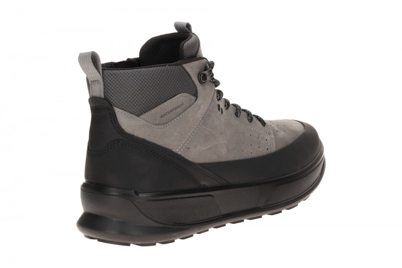 Ecco Byway Schuhe Stiefel grau schwarz Nubuck Waterproof 522864