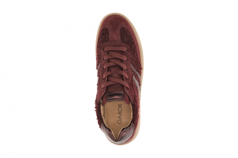 Gabor comfort Sneaker Schuhe rot berry Wolle 6018