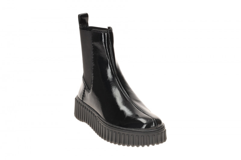 Clarks Torhill Maple Stiefel Chelsea-Boots schwarz Lack 26185509