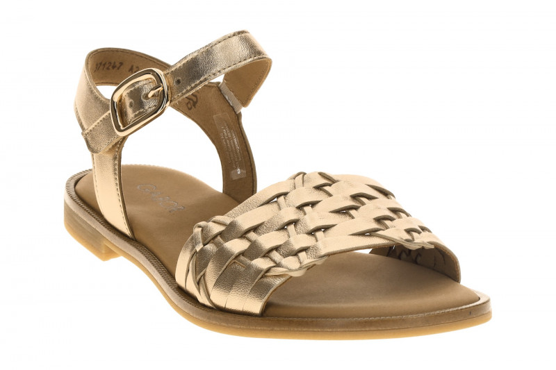 Gabor Fashion Sandale beige metallic geflochten 85.514.62
