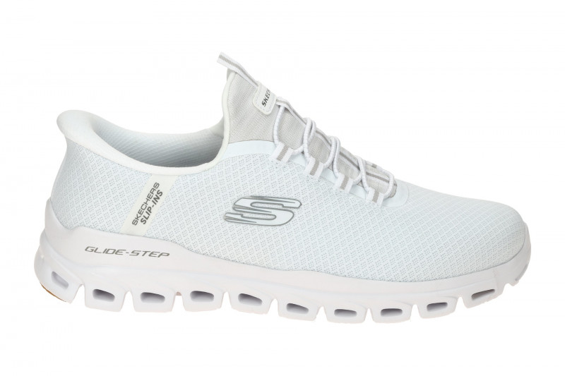 Skechers Glide Step Slipper Schuhe weiß Herren SLIP-INS 233010