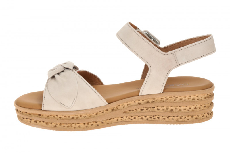 Gabor Plateau Sandalen grau Velour 84.553.12