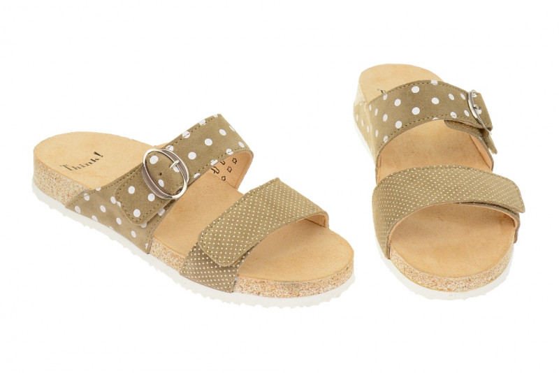 Think Dufde Pantolette braun weiß 2-82391-23