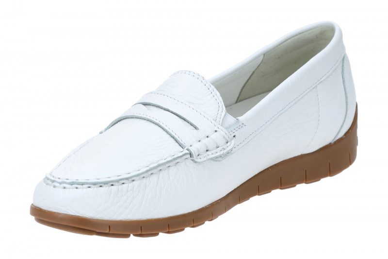 Waldläufer Lucy Slipper Mokassin weiß H-Weite 785502
