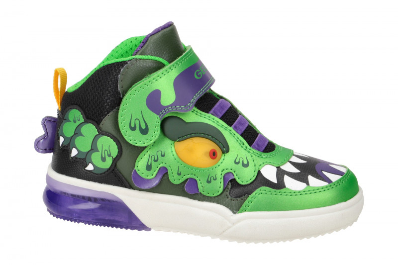 Geox Grayjay Kinder Schuhe grün lila Krokodil J369YA