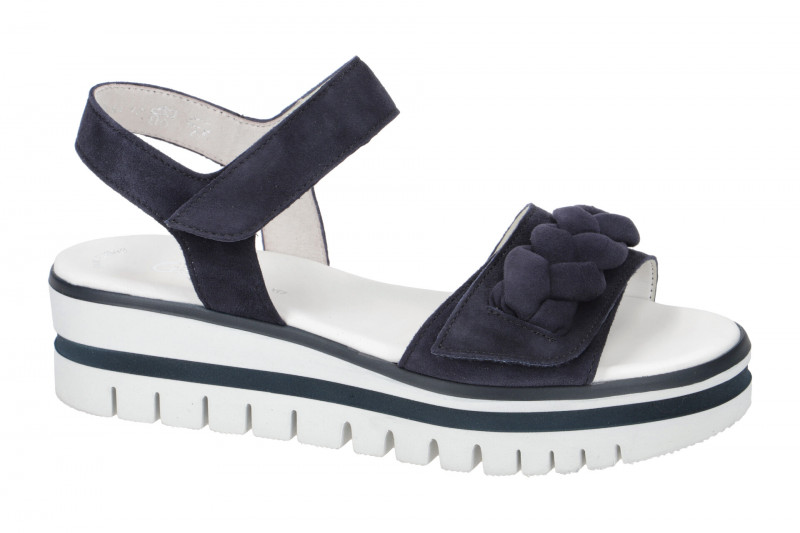 Gabor Plateau Sandale blau Velour 24.625.16