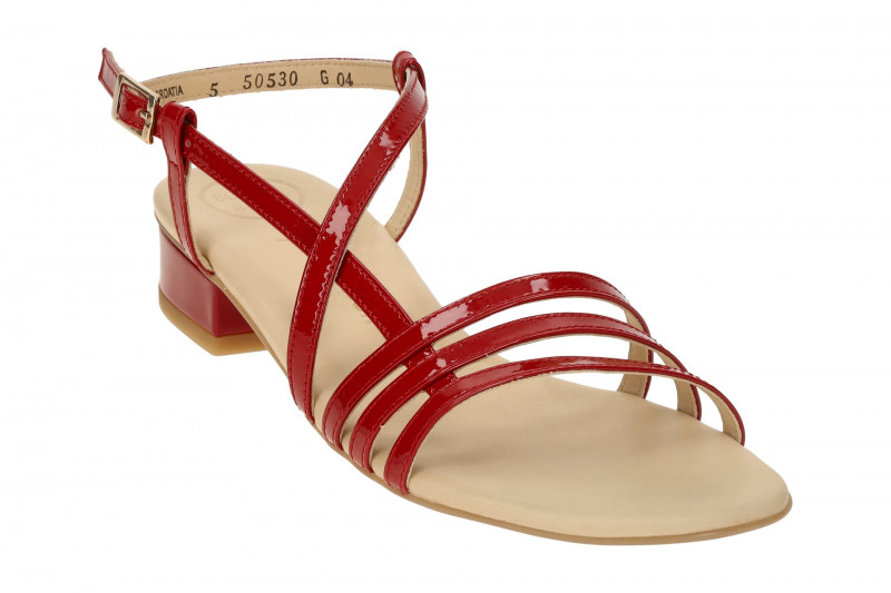 Paul Green Sandalette rot lipstick Lack 7621