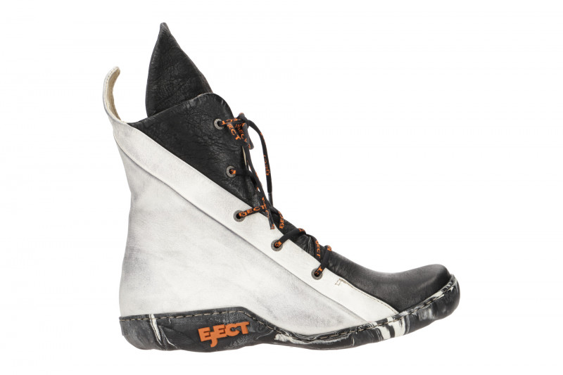 Eject Diamante Stiefel schwarz weiß mix Glattleder 12738