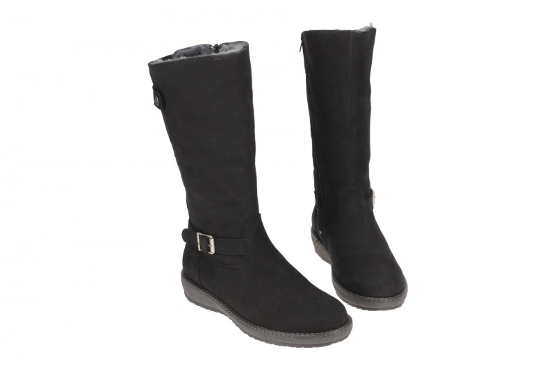 Waldläufer Hoja Warmfutter Schaftstiefel schwarz H-Weite Nubuck 533904