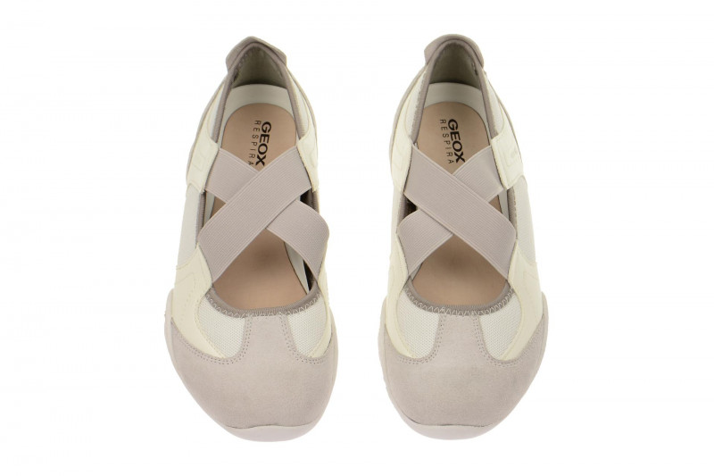 Geox Arrow Ballerina weiß hellgrau D5220A 01422 C1352