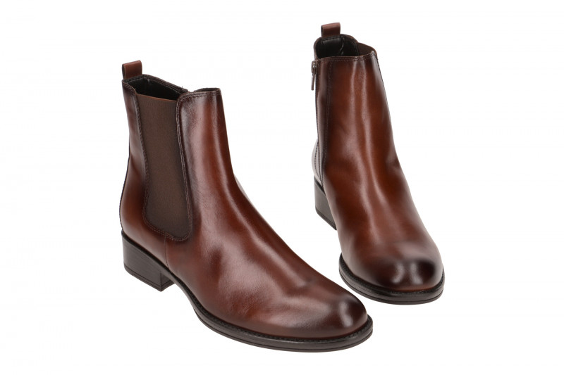 Gabor Stiefelette sattel braun Glattleder 31.600.24