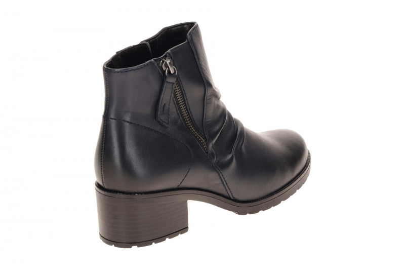 Gabor Stiefelette dunkelblau Leder gerafft G-Weite 72.811.66