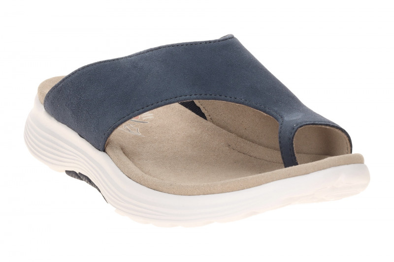 Gabor RollingSoft Pantolette blau marine Velour 86.812.46