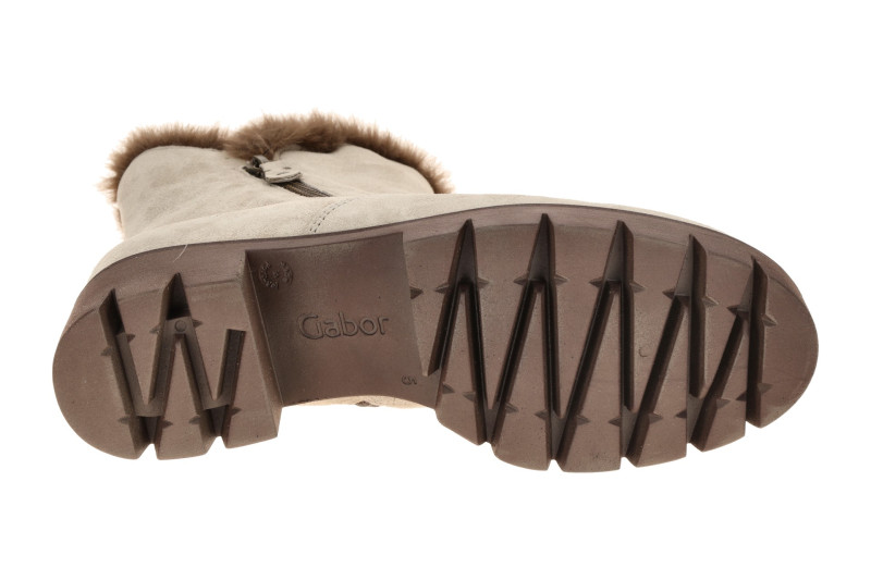 Gabor Stiefelette grau Fellkragen 8018.04.005