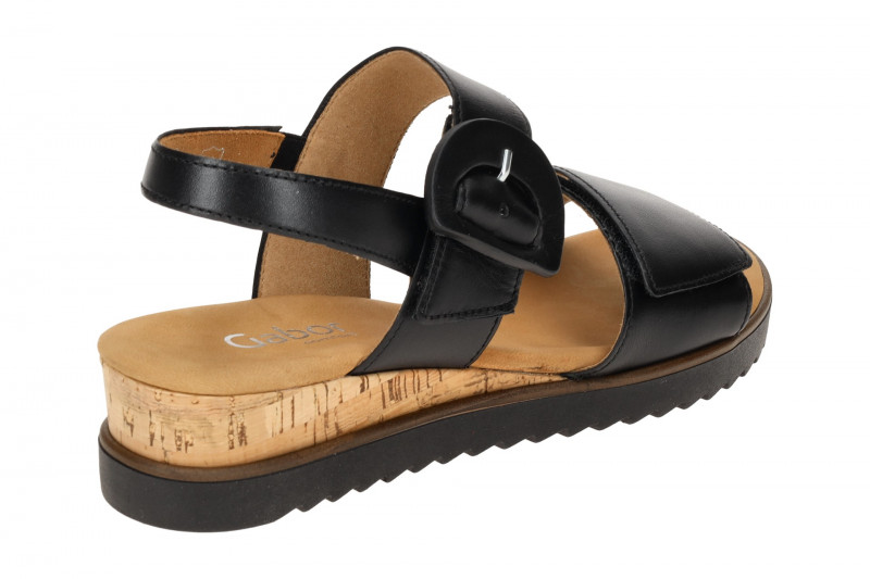 Gabor Comfort Keil Sandale schwarz Nappa 82.752.57
