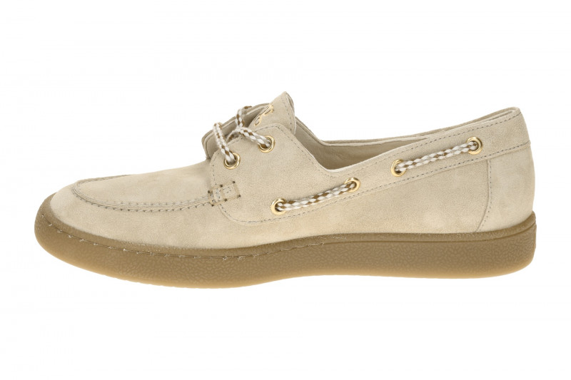 Paul Green Schuhe beige Mokassin im Bootsschuh Stil 1185