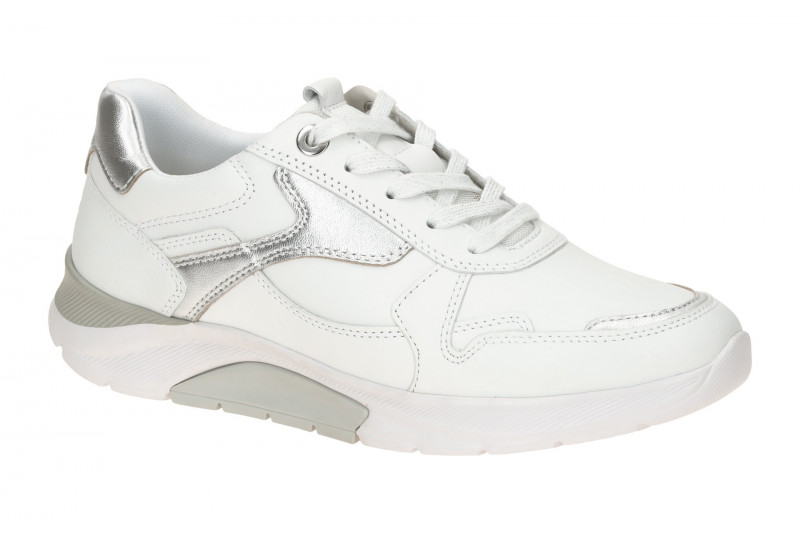 Gabor RollingSoft Schuhe weiß silber Glattleder 86.925.51