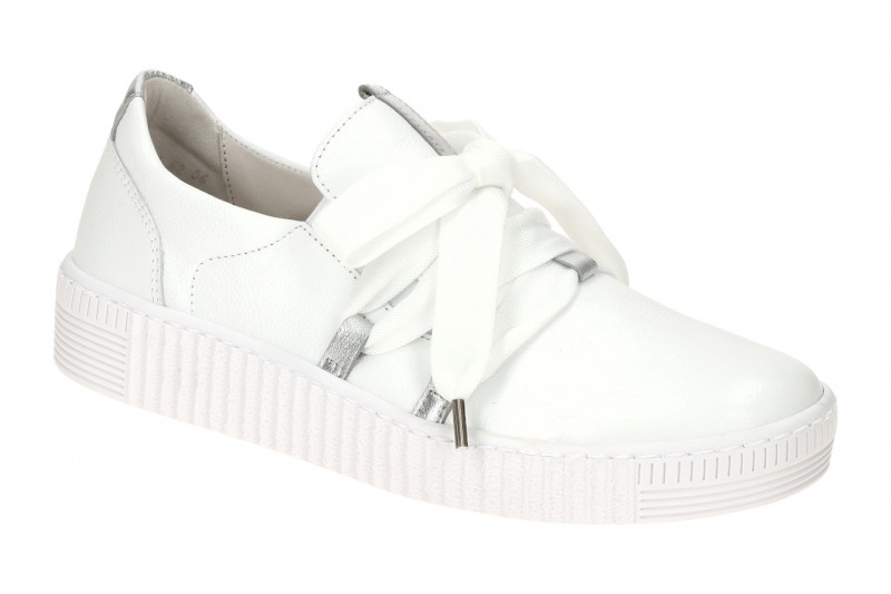 Gabor Schuhe weiß Glattleder Slipper 03.333.21