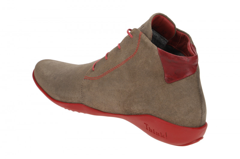 Think Stone Herren Stiefelette grau rot 502