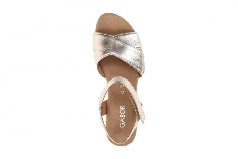 Gabor Plateau Sandalette grau Metallic 82.072.62