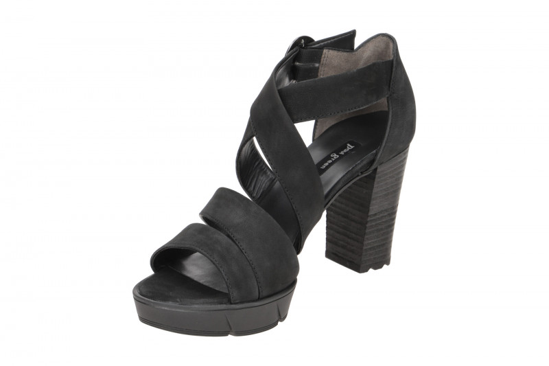 Paul Green Plateau Sandalette schwarz Nubuck 7942