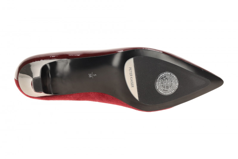 Peter Kaiser Pumps rot bordo Kitten Heel Lack 72441