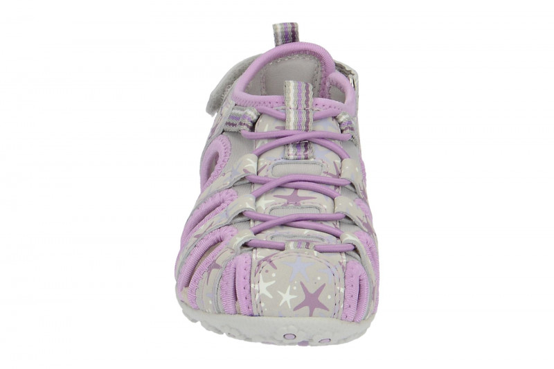 Geox Mädchen Klett Sandale grau lila