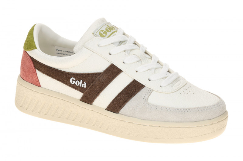 Gola Grandslam Trident Schuhe Sneakers weiß braun CLA415