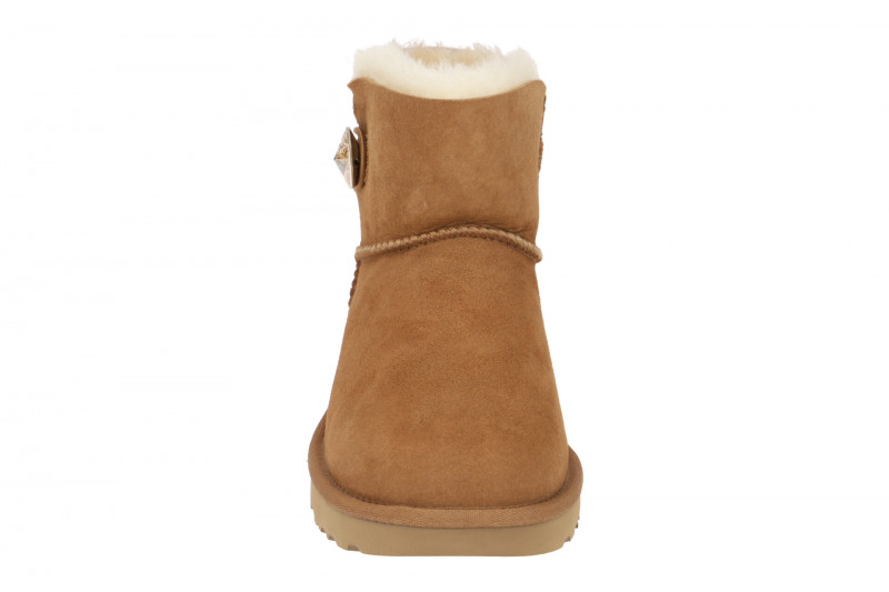 UGG Mini Bailey Button Bling Stiefel braun