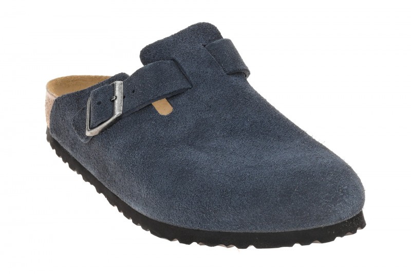 Birkenstock Boston Pantolette blau navy NORMAL-WEIT 1030816