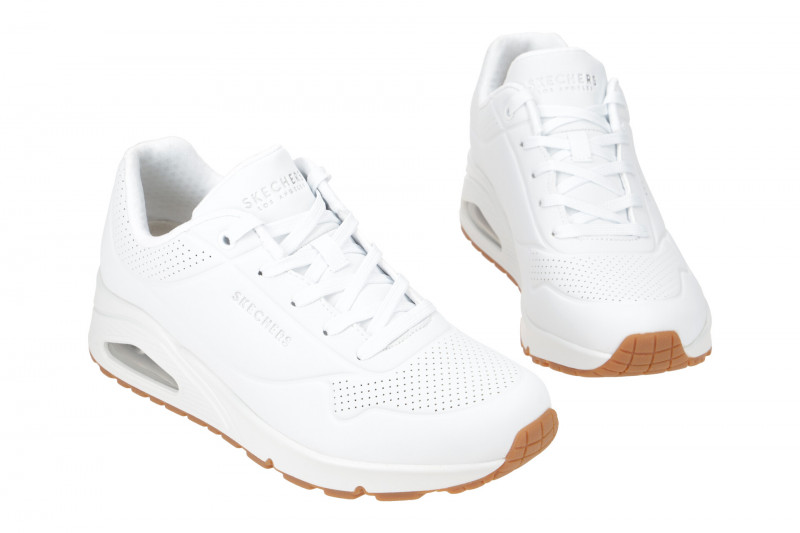 Skechers Uno Schuhe weiß braun Damen Sneakers 73690