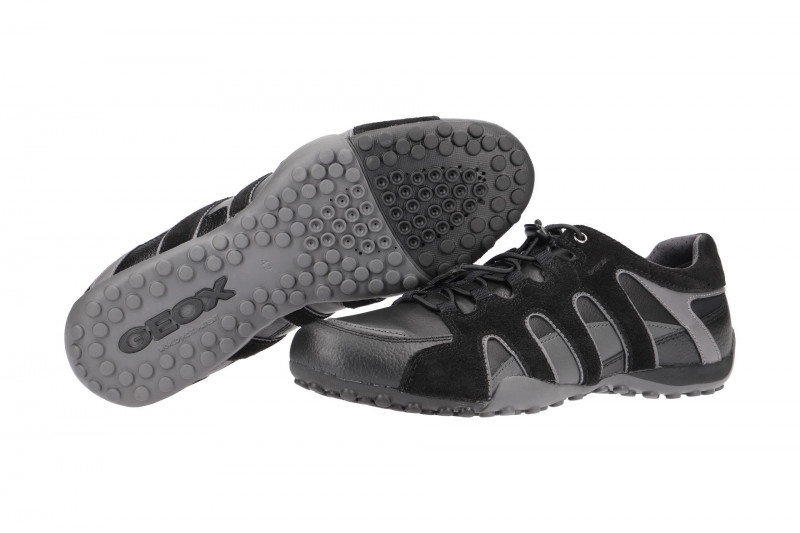 Geox Snake Schuhe schwarz grau U8407A