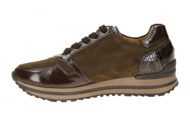 Gabor comfort Sneaker Schuhe braun Samt Lack H-Weite 6021