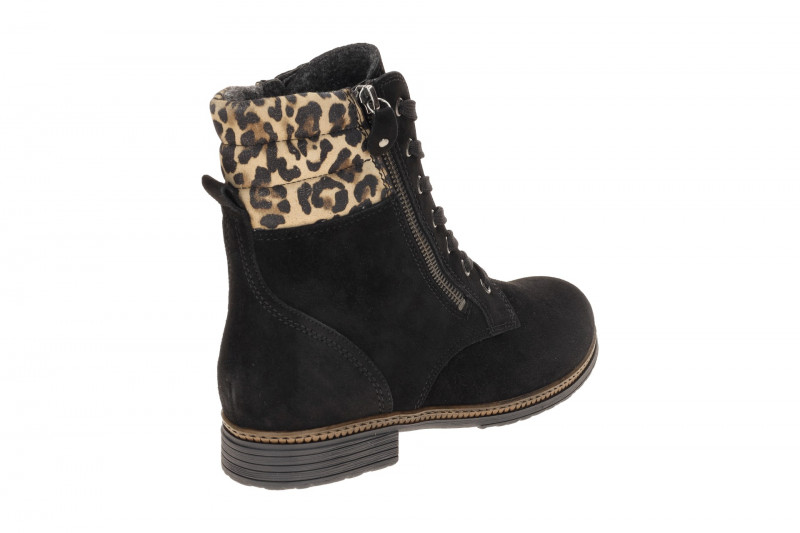 Gabor Fashion Stiefelette schwarz Velour Luchs 74.672.37