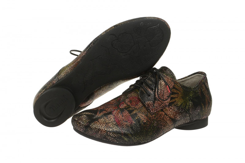 Think Guad Schuhe schwarz Blumen 7-87270-09