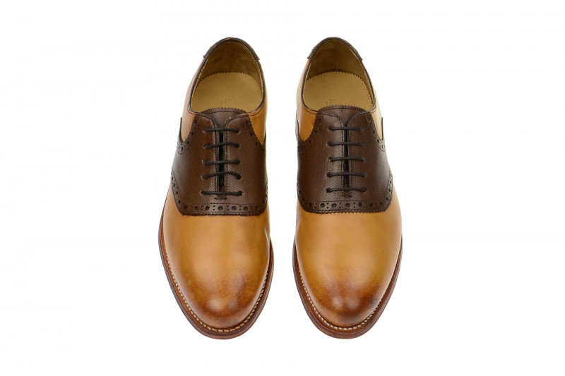 Gordon & Bros Levet Schuhe braun mix Rahmengenäht 4922