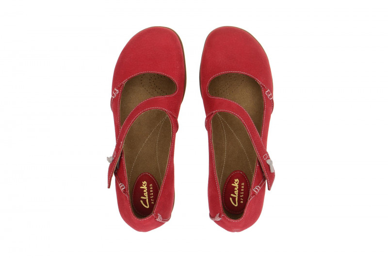 Clarks Felicia Plum Schuhe rot Slipper - 26115593 4