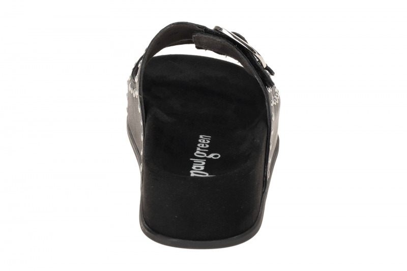 Paul Green Plateau Pantolette schwarz Nieten 6168