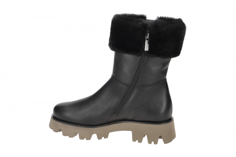 Paul Green 9148 Plateau Winter Stiefel schwarz Fellkragen