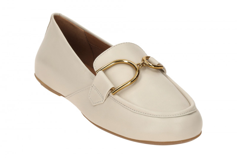Geox Palmaria Mokassin Schuhe weiß beige papyrus Nappa D45MUJ