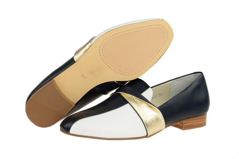 Everybody Schuhe Slipper blau weiß