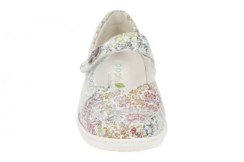 Waldläufer Henni Mary-Jane Schuhe weiß Blumen 496309